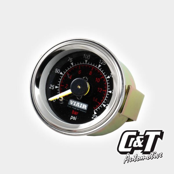 Viair 220PSI Dual Needle Gauge (Black)