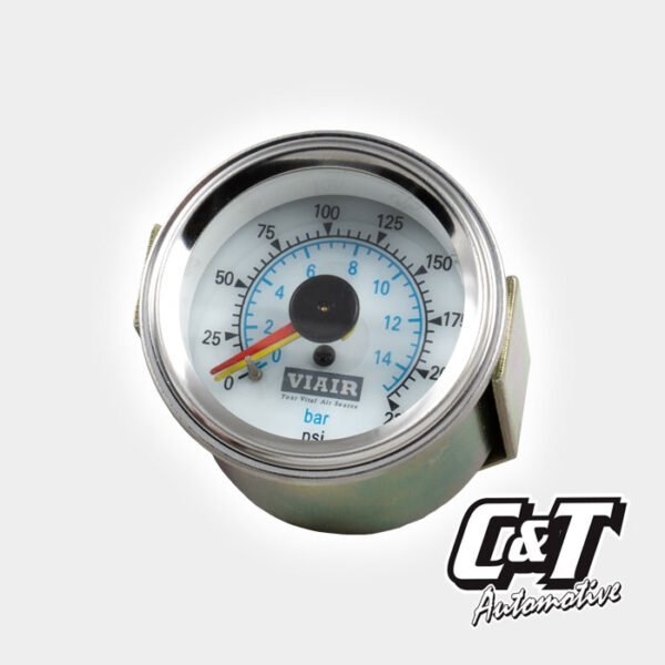 Viair 220PSI Dual Needle Gauge (White)